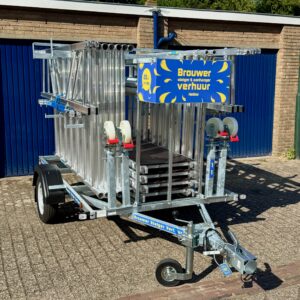 Steigertrailer brede steiger voorkant